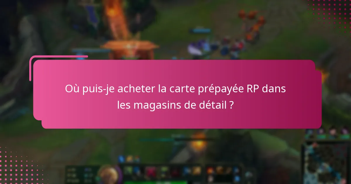 Comment puis-je acheter la carte prépayée RP en ligne ?